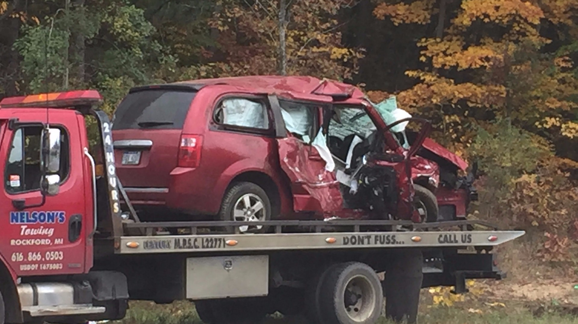 Two injured in Cedar Springs area crash